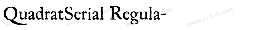 QuadratSerial Regula字体转换